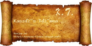 Kaszás Tímea névjegykártya