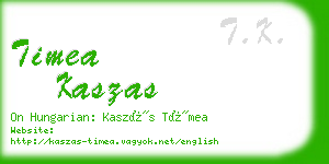 timea kaszas business card